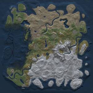 Thumbnail Rust Map: Procedural Map, Size: 5000, Seed: 834872, 17 Monuments