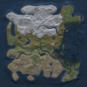 Thumbnail Rust Map: Procedural Map, Size: 4000, Seed: 202606052, 16 Monuments