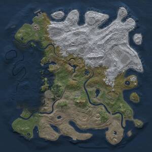 Thumbnail Rust Map: Procedural Map, Size: 4500, Seed: 1069664389, 16 Monuments