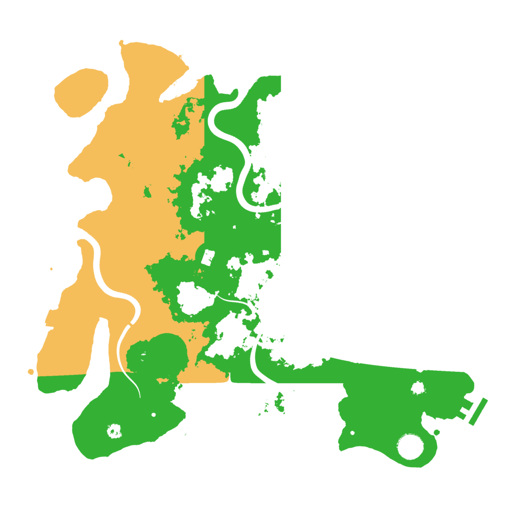 Biome Rust Map: Procedural Map, Size: 3500, Seed: 32811214