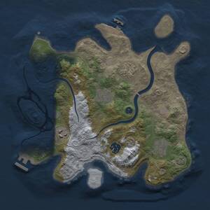 Thumbnail Rust Map: Procedural Map, Size: 3000, Seed: 414224318, 12 Monuments