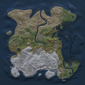 Thumbnail Rust Map: Procedural Map, Size: 3750, Seed: 801572898, 16 Monuments