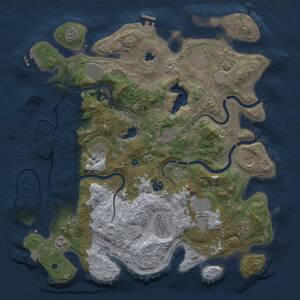 Thumbnail Rust Map: Procedural Map, Size: 4250, Seed: 451889, 17 Monuments