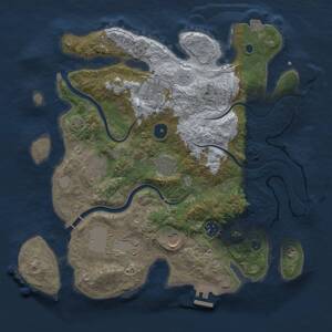 Thumbnail Rust Map: Procedural Map, Size: 3500, Seed: 874428902, 12 Monuments