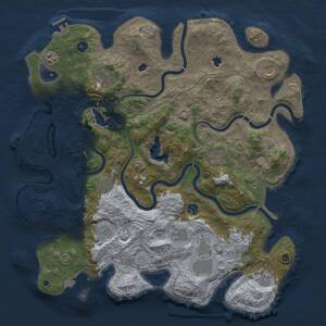 Thumbnail Rust Map: Procedural Map, Size: 4500, Seed: 15862, 17 Monuments
