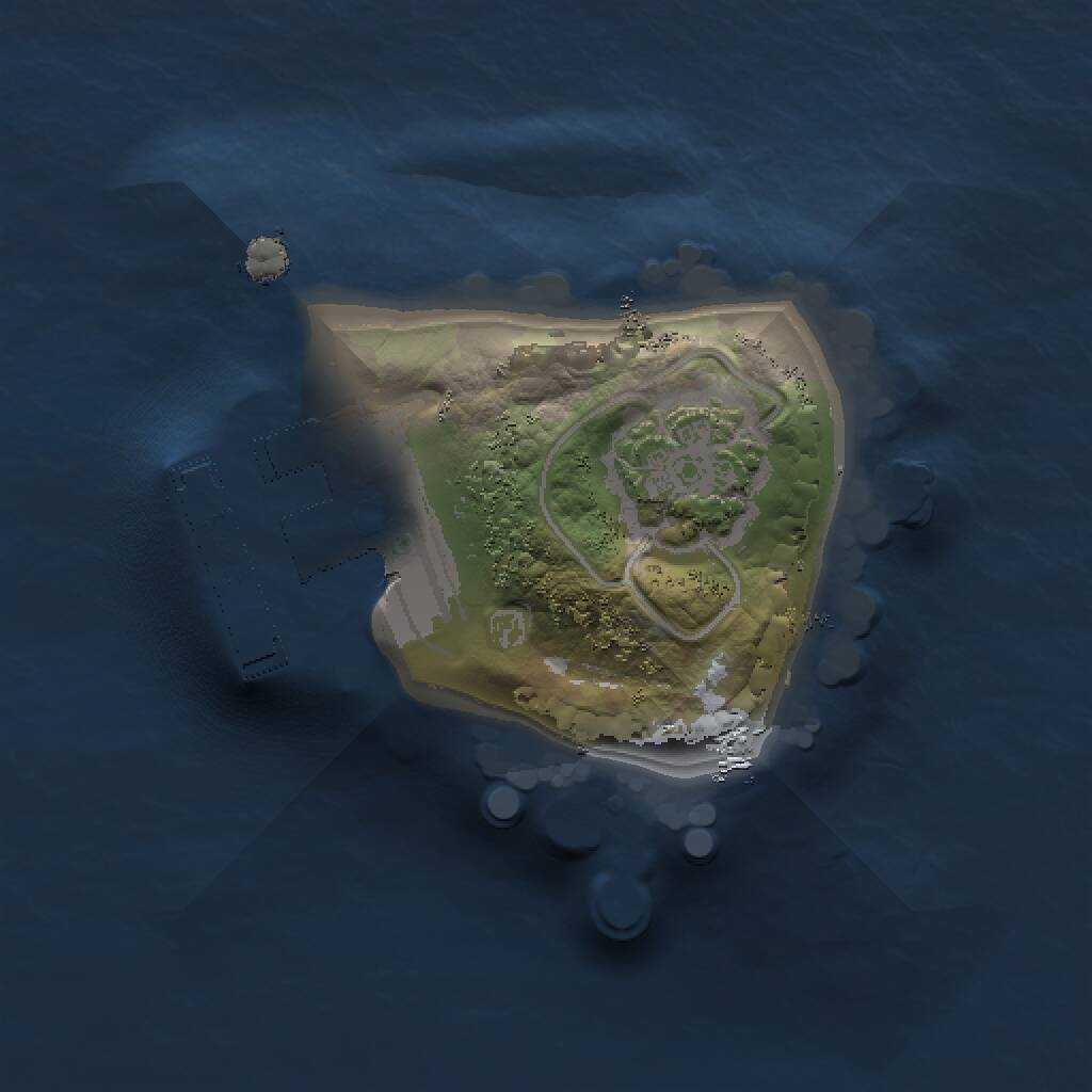 Rust Map: Procedural Map, Size: 1000, Seed: 1259704504, 3 Monuments