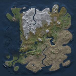Thumbnail Rust Map: Procedural Map, Size: 4250, Seed: 1260940173, 17 Monuments