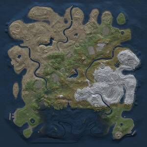 Thumbnail Rust Map: Procedural Map, Size: 4500, Seed: 818486489, 17 Monuments
