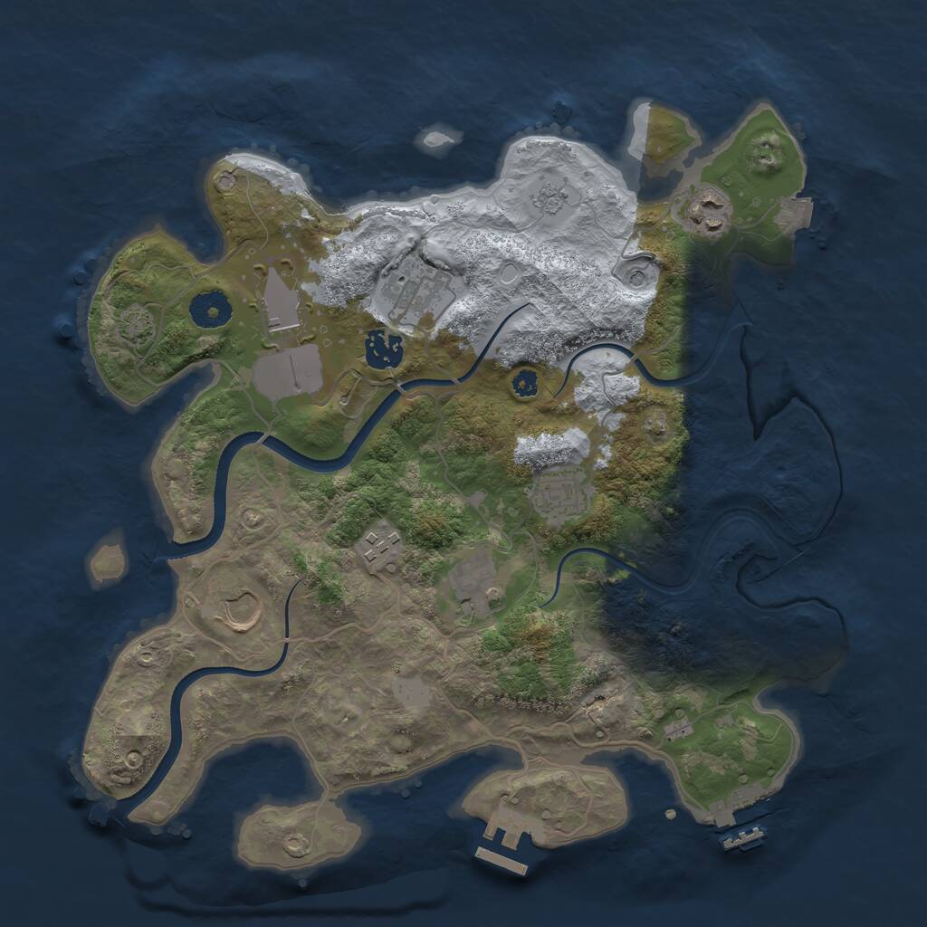 Rust Map: Procedural Map, Size: 3500, Seed: 20260606, 14 Monuments