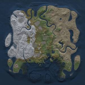 Thumbnail Rust Map: Procedural Map, Size: 4050, Seed: 234504649, 15 Monuments