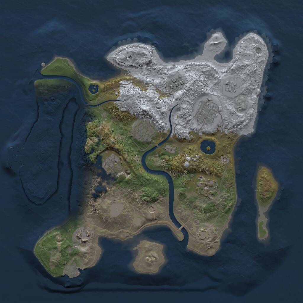 Rust Map: Procedural Map, Size: 3000, Seed: 1741990799, 11 Monuments