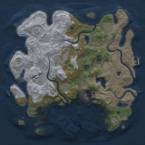 Thumbnail Rust Map: Procedural Map, Size: 4250, Seed: 4305433, 16 Monuments