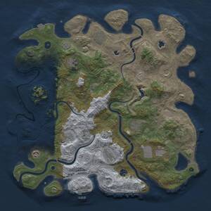 Thumbnail Rust Map: Procedural Map, Size: 4500, Seed: 2092008265, 17 Monuments
