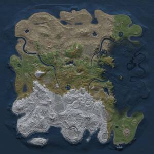 Thumbnail Rust Map: Procedural Map, Size: 4500, Seed: 33098582, 17 Monuments