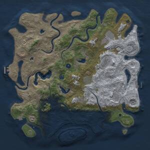 Thumbnail Rust Map: Procedural Map, Size: 4500, Seed: 1030298116, 15 Monuments