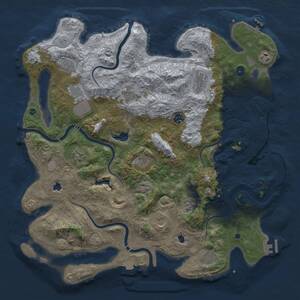 Thumbnail Rust Map: Procedural Map, Size: 4500, Seed: 1579485788, 17 Monuments