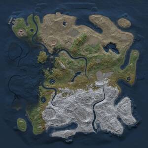 Thumbnail Rust Map: Procedural Map, Size: 4000, Seed: 792636081, 15 Monuments