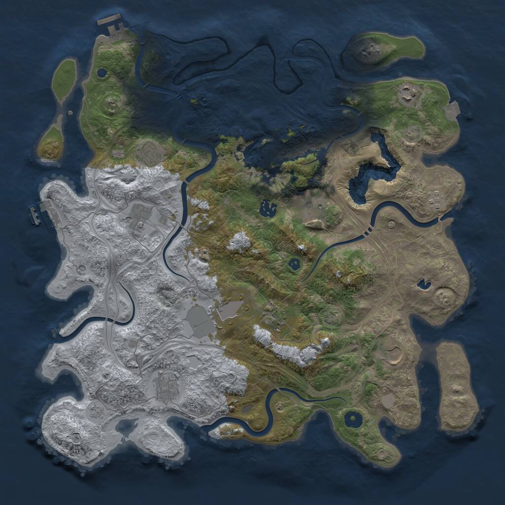Rust Map: Procedural Map, Size: 4250, Seed: 1747509813, 16 Monuments