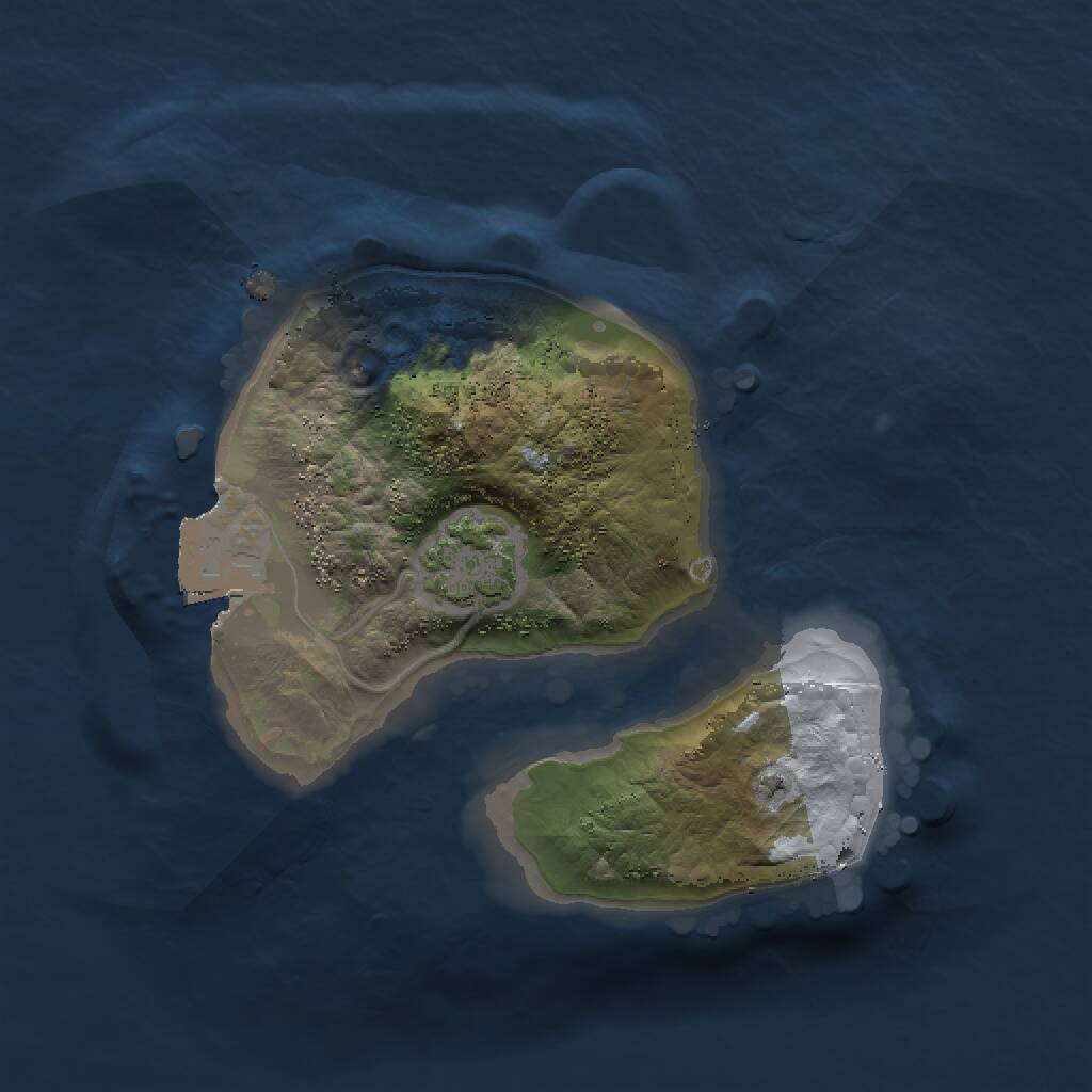 Rust Map: Procedural Map, Size: 1500, Seed: 333948515, 2 Monuments