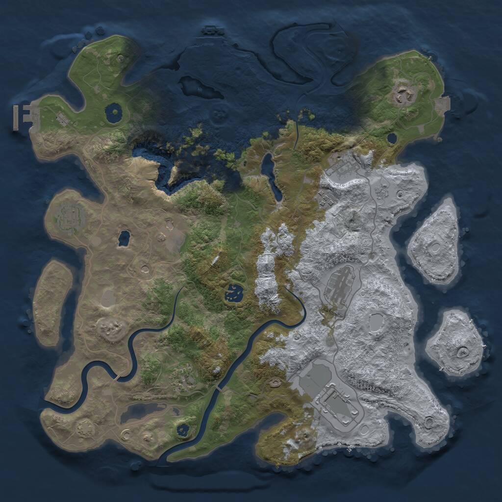 Rust Map: Procedural Map, Size: 4000, Seed: 8532762, 15 Monuments