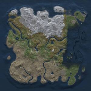 Thumbnail Rust Map: Procedural Map, Size: 4250, Seed: 1145778685, 16 Monuments