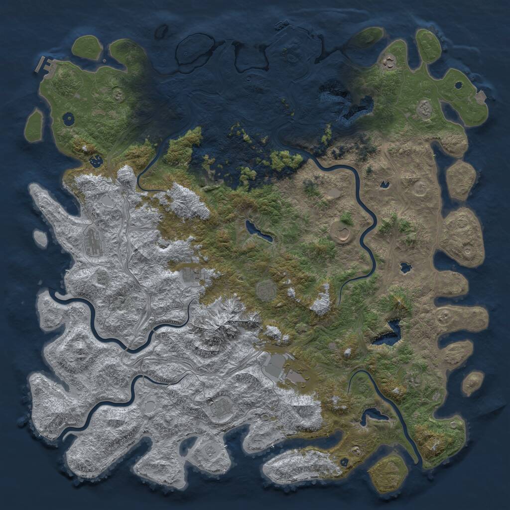Rust Map: Procedural Map, Size: 6000, Seed: 1872853088, 17 Monuments