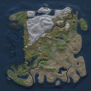 Thumbnail Rust Map: Procedural Map, Size: 4250, Seed: 1135756049, 17 Monuments