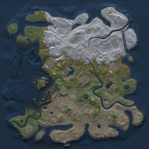 Thumbnail Rust Map: Procedural Map, Size: 4500, Seed: 209036295, 16 Monuments