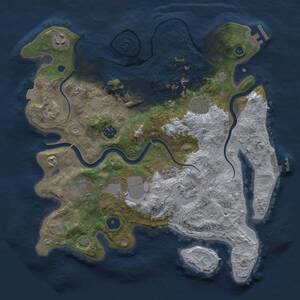 Thumbnail Rust Map: Procedural Map, Size: 3500, Seed: 1271527997, 14 Monuments
