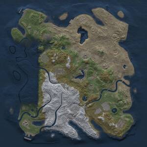 Thumbnail Rust Map: Procedural Map, Size: 4250, Seed: 645968562, 17 Monuments