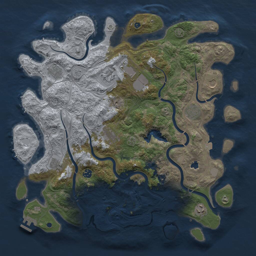 Rust Map: Procedural Map, Size: 4250, Seed: 2033808226, 15 Monuments