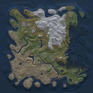 Thumbnail Rust Map: Procedural Map, Size: 4500, Seed: 1074832259, 16 Monuments