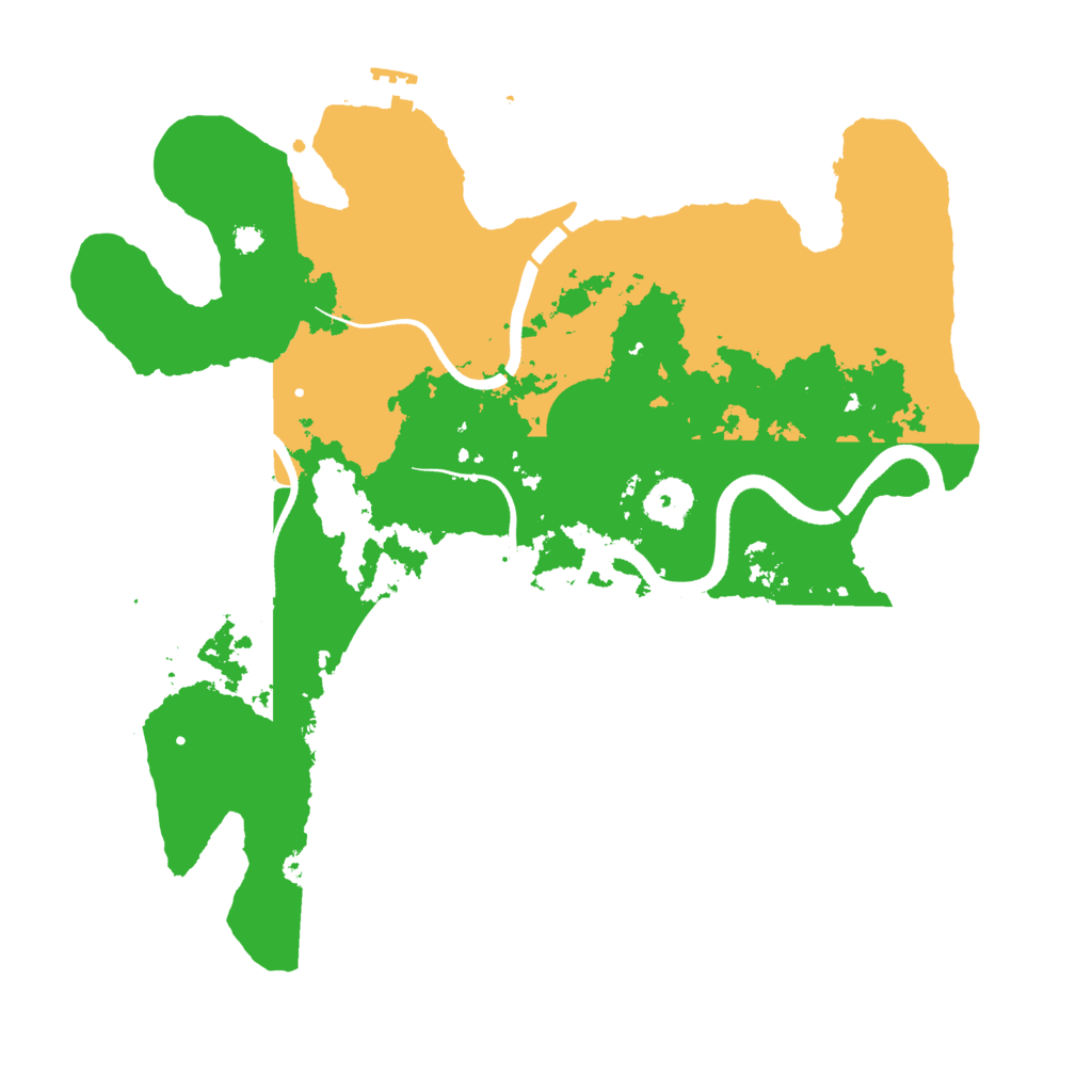 Biome Rust Map: Procedural Map, Size: 3500, Seed: 54153