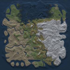 Thumbnail Rust Map: Procedural Map, Size: 6000, Seed: 898258292, 17 Monuments