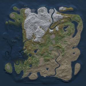 Thumbnail Rust Map: Procedural Map, Size: 4500, Seed: 497700032, 16 Monuments