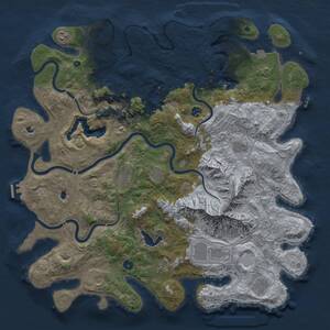 Thumbnail Rust Map: Procedural Map, Size: 5000, Seed: 353645913, 16 Monuments