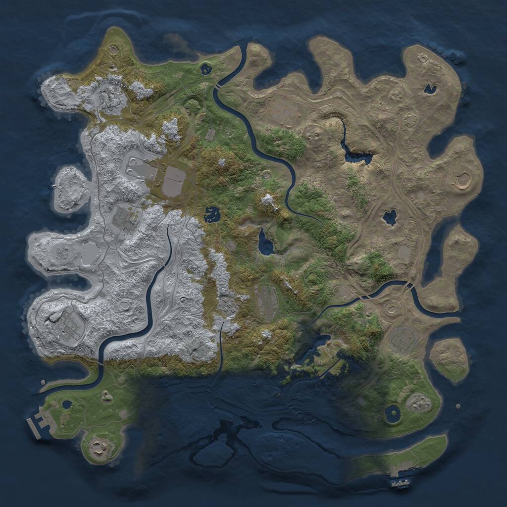 Rust Map: Procedural Map, Size: 4500, Seed: 85265, 17 Monuments