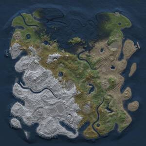 Thumbnail Rust Map: Procedural Map, Size: 4500, Seed: 540687397, 16 Monuments