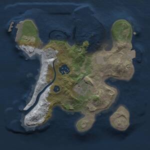Thumbnail Rust Map: Procedural Map, Size: 2200, Seed: 1696213733, 6 Monuments