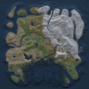 Thumbnail Rust Map: Procedural Map, Size: 4000, Seed: 342351235, 14 Monuments