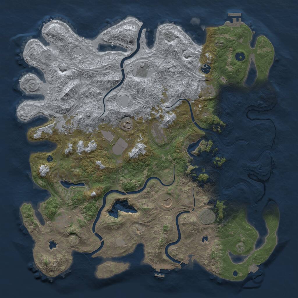 Rust Map: Procedural Map, Size: 4750, Seed: 830296, 17 Monuments