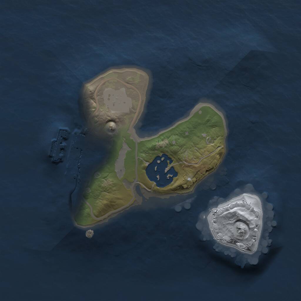 Rust Map: Procedural Map, Size: 1500, Seed: 19082342, 3 Monuments