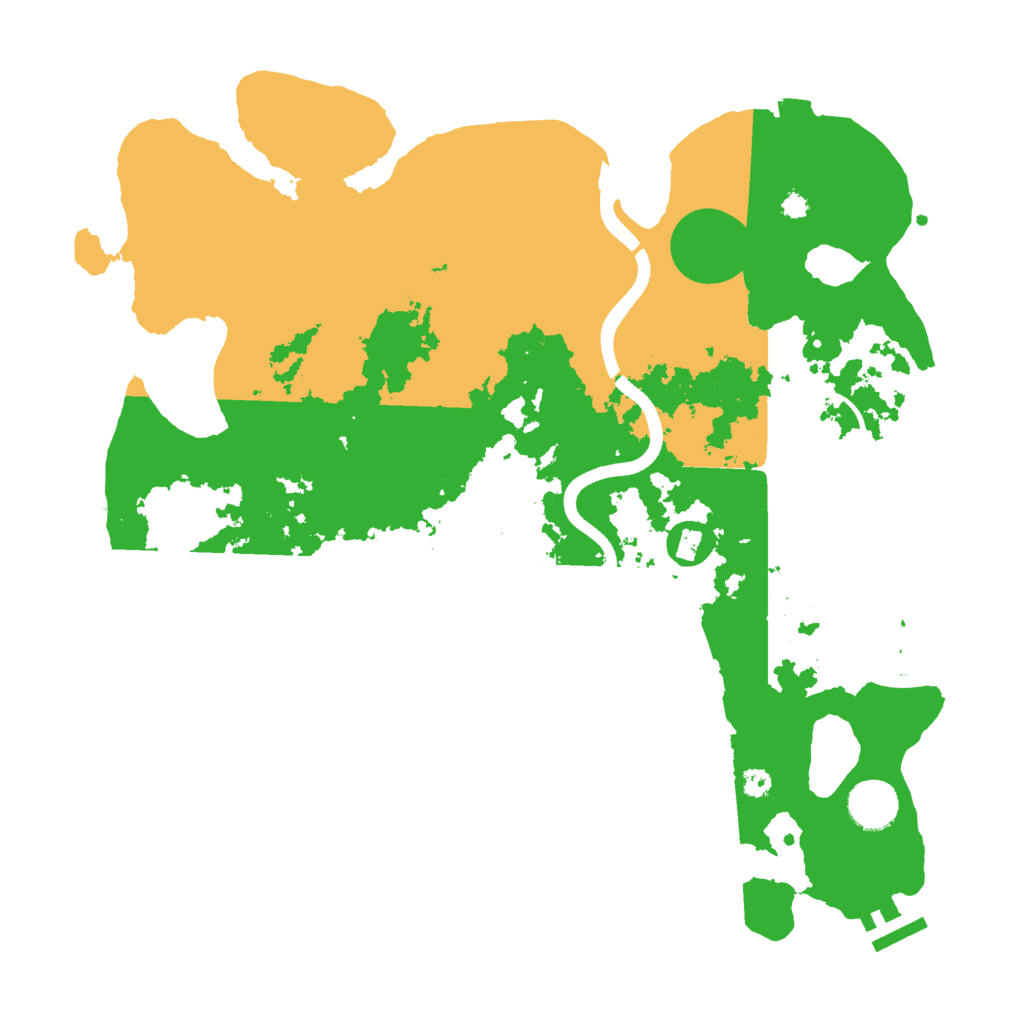 Biome Rust Map: Procedural Map, Size: 3600, Seed: 1433692508