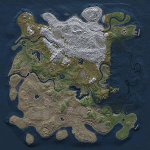 Thumbnail Rust Map: Procedural Map, Size: 4500, Seed: 1116434523, 17 Monuments