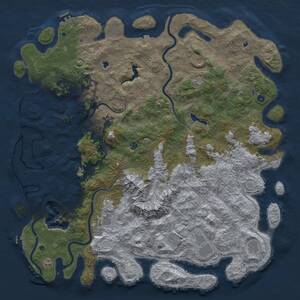Thumbnail Rust Map: Procedural Map, Size: 6000, Seed: 896615986, 17 Monuments