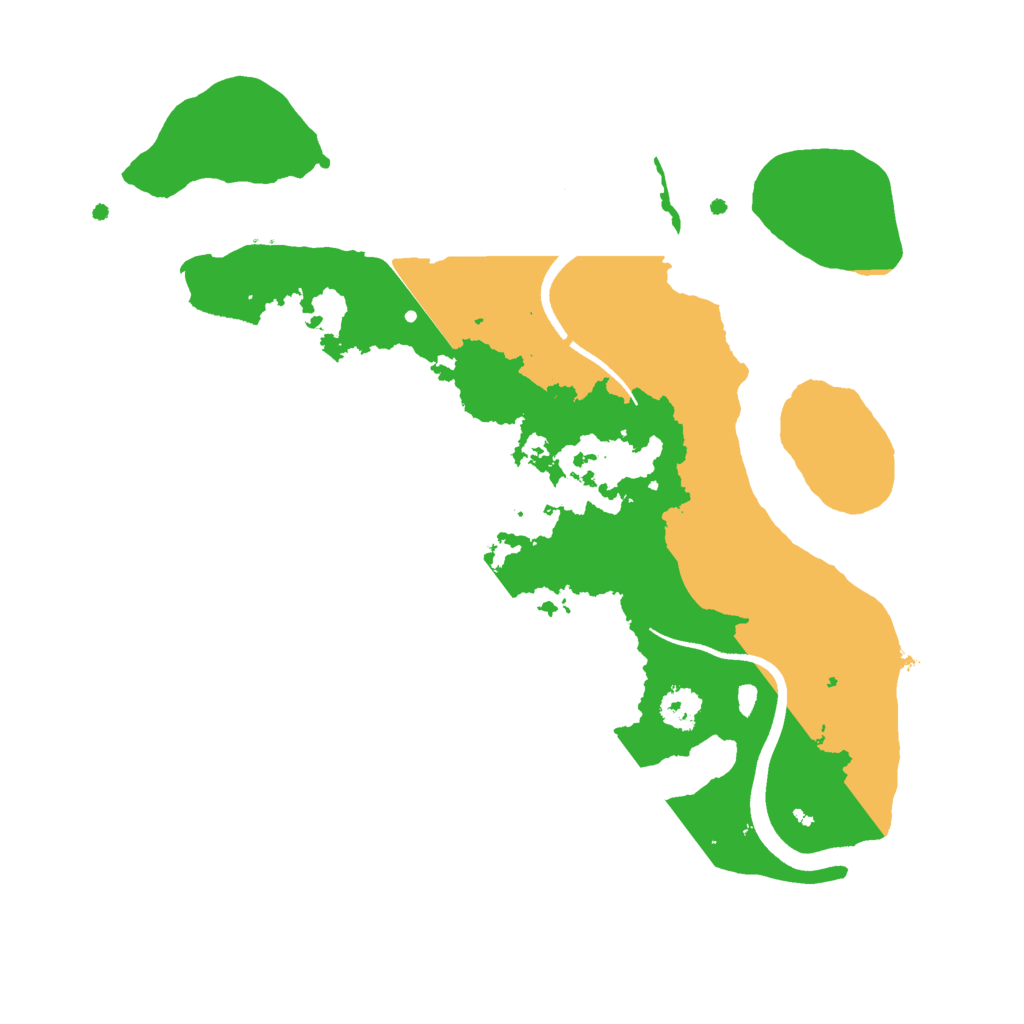 Biome Rust Map: Procedural Map, Size: 2500, Seed: 70076424
