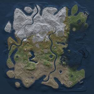 Thumbnail Rust Map: Procedural Map, Size: 4250, Seed: 1486505307, 15 Monuments
