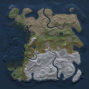 Thumbnail Rust Map: Procedural Map, Size: 3800, Seed: 21204, 17 Monuments