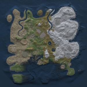 Thumbnail Rust Map: Procedural Map, Size: 3700, Seed: 491671318, 15 Monuments