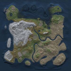 Thumbnail Rust Map: Procedural Map, Size: 3750, Seed: 929449726, 16 Monuments